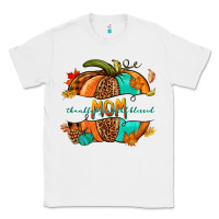 White thankful grateful blessed mom pumpkin Classic Tee - NancyCooperArtShop