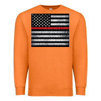 Carrot thin red line American flag metal floor Premium Sweatshirt - Artiststas