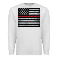 Oatmeal Heather thin red line American flag metal floor Premium Sweatshirt - Artiststas