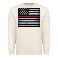 Sandshell thin red line American flag metal floor Premium Sweatshirt - Artiststas