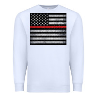 White thin red line American flag metal floor Premium Sweatshirt - Artiststas