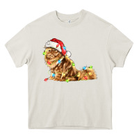 Cream christmas persian cat Heavy Core Tee - LillyAllenDesigns
