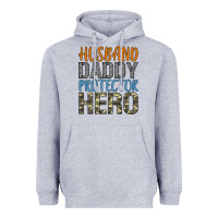 Heather Grey husband daddy protector hero Heavyweight Hoodie - Artiststas
