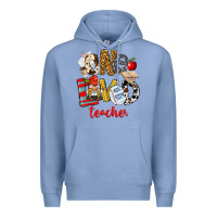 Colony Blue One Loved Teacher Premium Hoodie - FaDigitalArtStudio