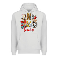 Dove Grey One Loved Teacher Premium Hoodie - FaDigitalArtStudio