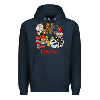 Navy One Loved Teacher Premium Hoodie - FaDigitalArtStudio