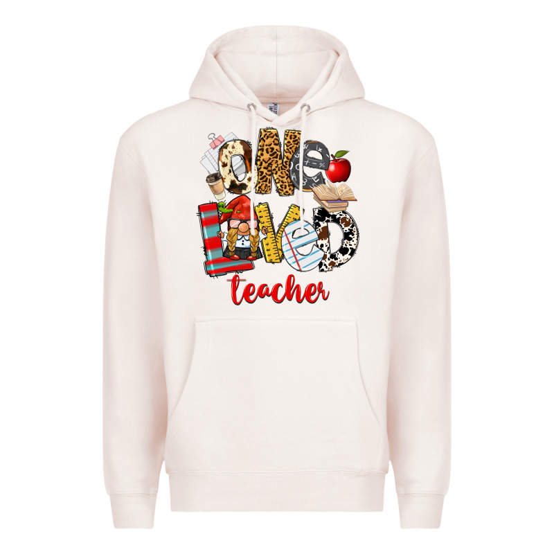 One Loved Teacher Premium Hoodie by FaDigitalArtStudio | Teevron