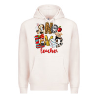 Pale Pink One Loved Teacher Premium Hoodie - FaDigitalArtStudio