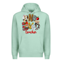 Seafoam One Loved Teacher Premium Hoodie - FaDigitalArtStudio