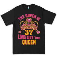 Black the queen is 37 long live the queen kopya Premium Tee - Jasminsmagicworld