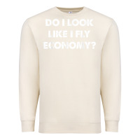 Sandshell do i look like i fly economy air travel first class traveler t shirt Premium Sweatshirt - minhPixels