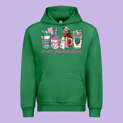 Cerified Nursing Assistant Coffee Cup Urban Hoodie Designed By Adodesignshop