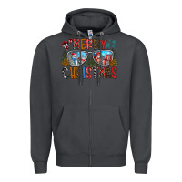 Smoke merry christmas Zipper Hoodie - CowhideDigitalArt