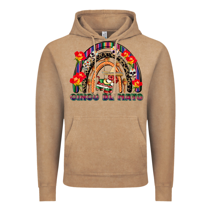 Cinco De Mayo Rainbow Vintage Hoodie by CowGirlArtShop | Teevron