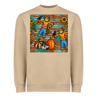Mushroom fall scarecrow seamless pattern Heavyweight Sweatshirt - BundleAndBundleShop