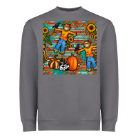 Storm fall scarecrow seamless pattern Heavyweight Sweatshirt - BundleAndBundleShop