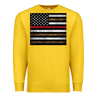 Lemon thin red line American flag leopard Premium Sweatshirt - Artiststas