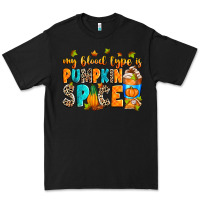Black My blood type is pumpkin spice Premium Tee - RanaPortraitStore