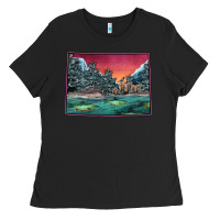 Black Colorado Scenery Map Ladies Tee - Bettercallsaul