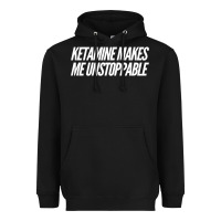 Black Ketamine  with Saying  Drugs Khole Dose Gift Idea Heavyweight Hoodie - minhPixels
