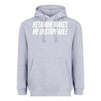 Heather Grey Ketamine  with Saying  Drugs Khole Dose Gift Idea Heavyweight Hoodie - minhPixels