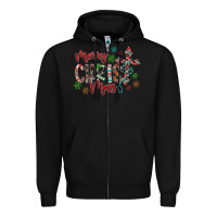 Black Merry Christmas Zipper Hoodie - CowhideDigitalArt
