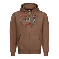 Chestnut Merry Christmas Zipper Hoodie - CowhideDigitalArt