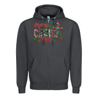 Smoke Merry Christmas Zipper Hoodie - CowhideDigitalArt
