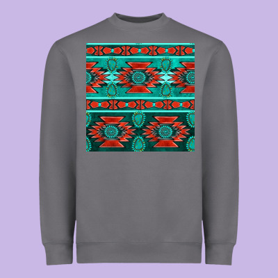 Native American Aztec Seamless Pattern 4 Heavyweight Sweatshirt Designed By Bundleandbundleshop