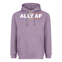 Lavender Ally AF Pride Rainbow Shirt  Proud LGBTQ Ally TShirt Heavyweight Hoodie - minhPixels