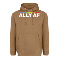 Toasted Coconut Ally AF Pride Rainbow Shirt  Proud LGBTQ Ally TShirt Heavyweight Hoodie - minhPixels