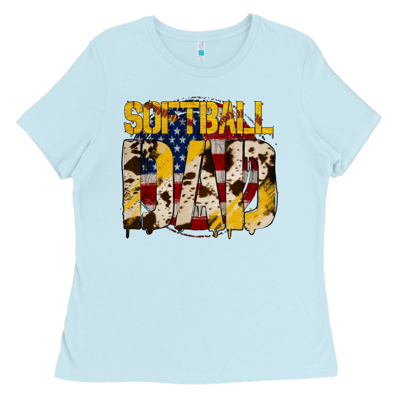 American Softball Dad Ladies Tee by Bettercallsaul | Teevron