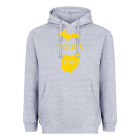 Heather Grey Up Yours State Of Ohio Funny Anti Oh Pro Michigan Meme Heavyweight Hoodie - minhPixels