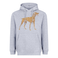 Heather Grey Vizsla Dog Owner Funny Gift I Love My Vizsla Dog Vizsla Heavyweight Hoodie - minhPixels