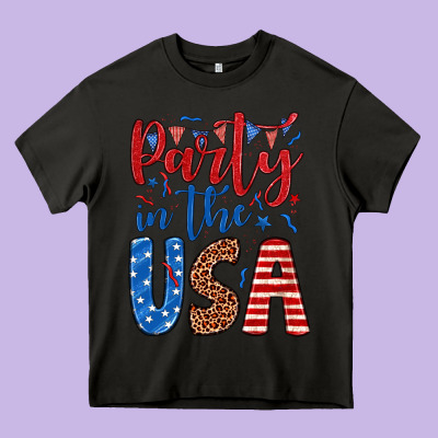 Party In The Usa Heavy Core Tee Designed By Jahusdesignshop