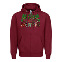 Burgundy i was made for winter Zipper Hoodie - CowhideDigitalArt