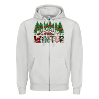 Dove Grey i was made for winter Zipper Hoodie - CowhideDigitalArt