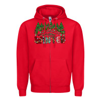 Red i was made for winter Zipper Hoodie - CowhideDigitalArt