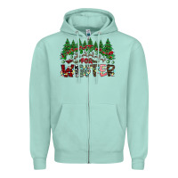 Seafoam i was made for winter Zipper Hoodie - CowhideDigitalArt