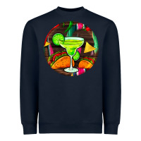 Navy hispanic heritage month round earrings 2 Heavyweight Sweatshirt - BundleAndBundleShop
