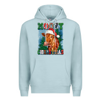 Blue Mist mooey christmas heifer Premium Hoodie - FaDigitalArtStudio