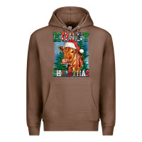 Chestnut mooey christmas heifer Premium Hoodie - FaDigitalArtStudio
