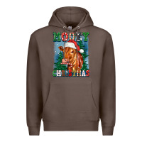 Coffee mooey christmas heifer Premium Hoodie - FaDigitalArtStudio