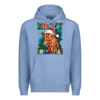 Colony Blue mooey christmas heifer Premium Hoodie - FaDigitalArtStudio