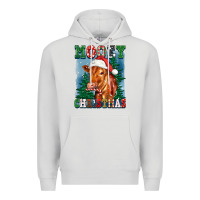Dove Grey mooey christmas heifer Premium Hoodie - FaDigitalArtStudio