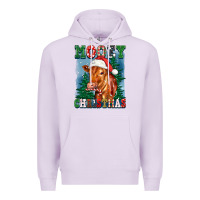 Lilac mooey christmas heifer Premium Hoodie - FaDigitalArtStudio