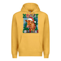 Mustard mooey christmas heifer Premium Hoodie - FaDigitalArtStudio