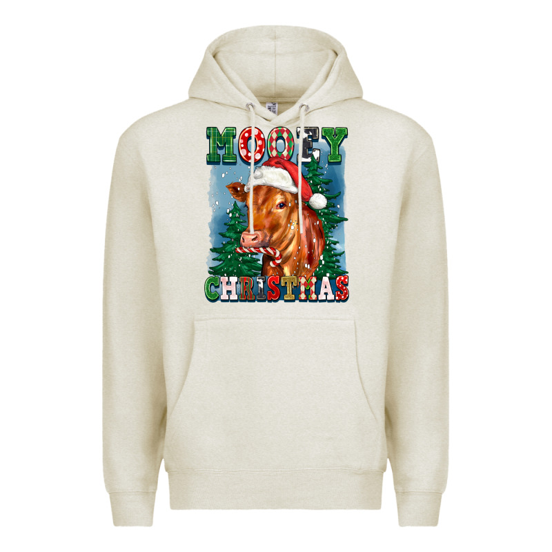 Mooey Christmas Heifer Premium Hoodie by FaDigitalArtStudio | Teevron
