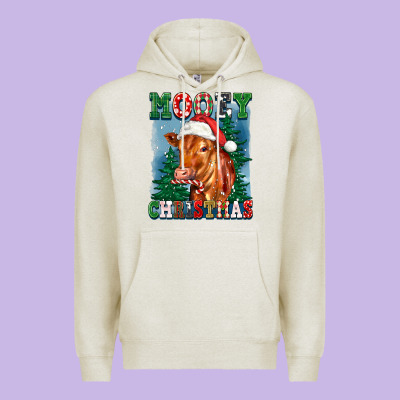 Mooey Christmas Heifer Premium Hoodie Designed By Fadigitalartstudio