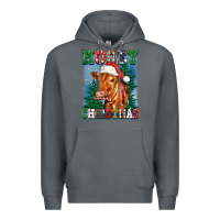 Rock mooey christmas heifer Premium Hoodie - FaDigitalArtStudio
